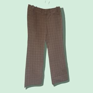 Elevenses Anthro Brown Tweed Relaxed Wide Pants Trousers  Size 4  Boho Boss Babe